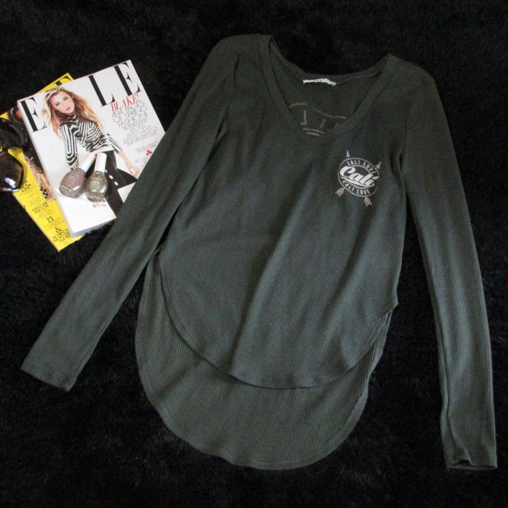 Papaya Cali Ribbed Long Sleeve Top